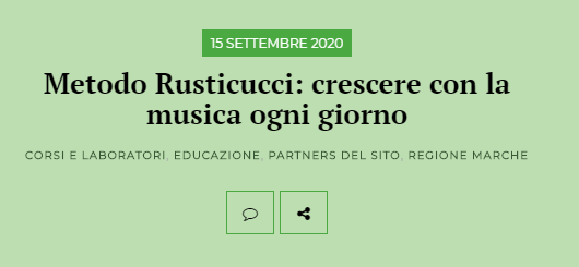 Metodo Rusticucci: crescere con la musica ogni giorno