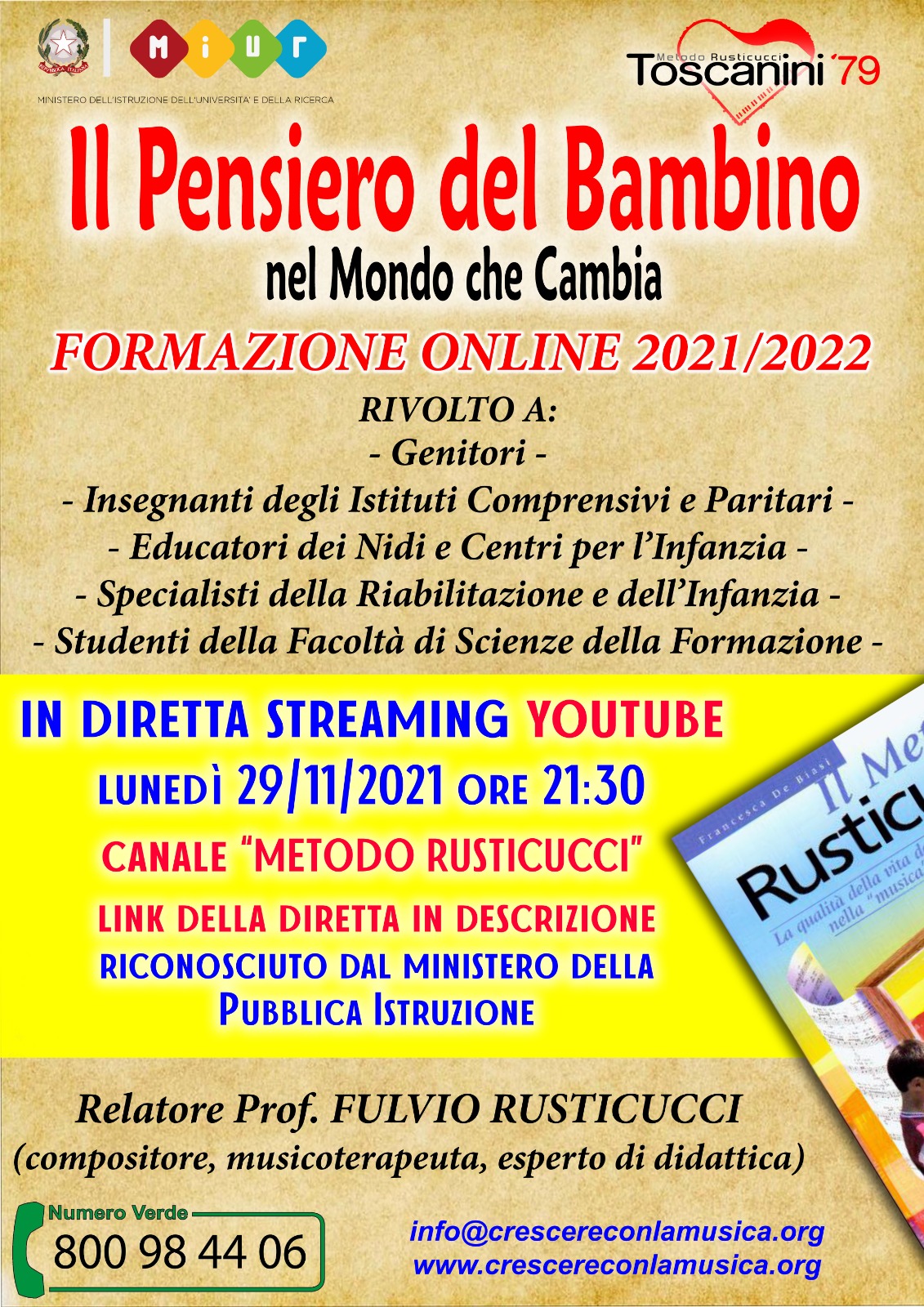 Diretta streaming Fulvio Rusticucci