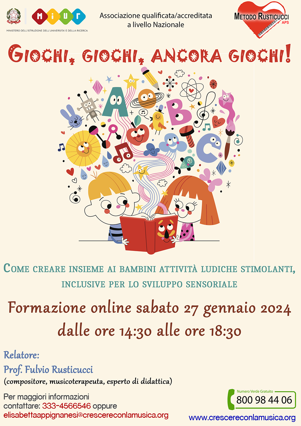 Formazione online: Giochi, giochi, ancora giochi! – 27 gennaio 2024