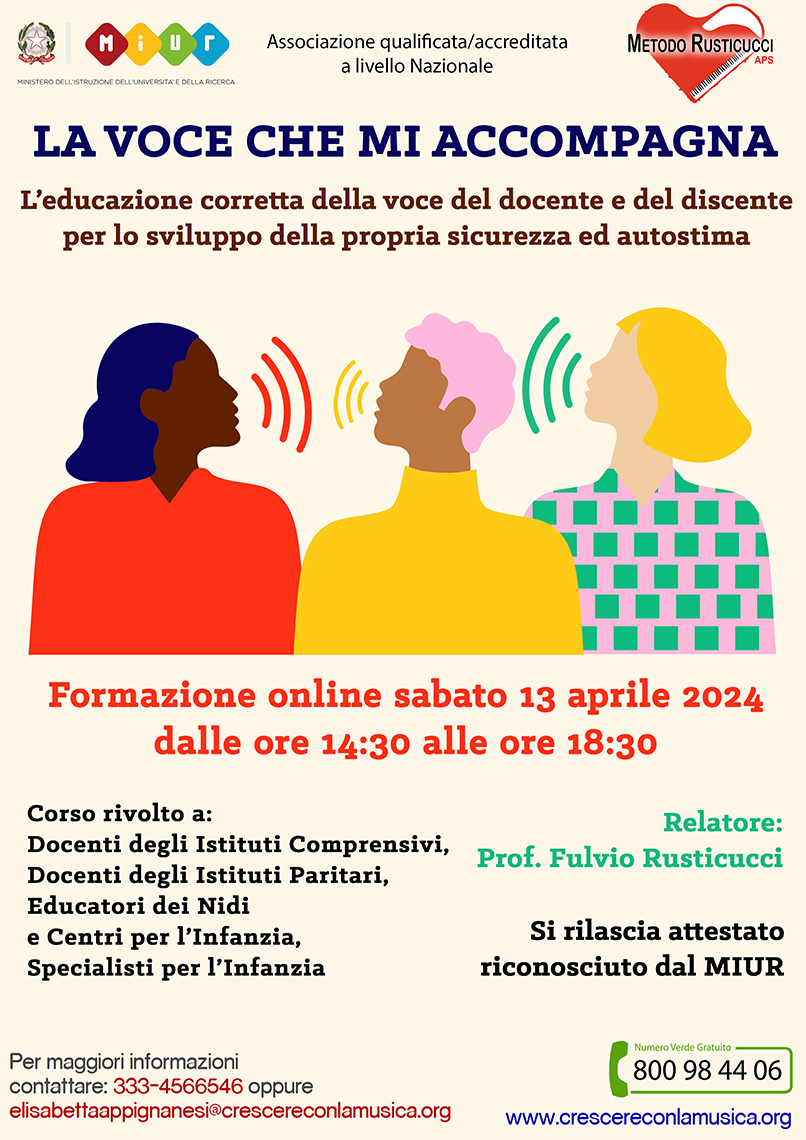 Formazione online: La voce che mi accompagna – 13 aprile 2024