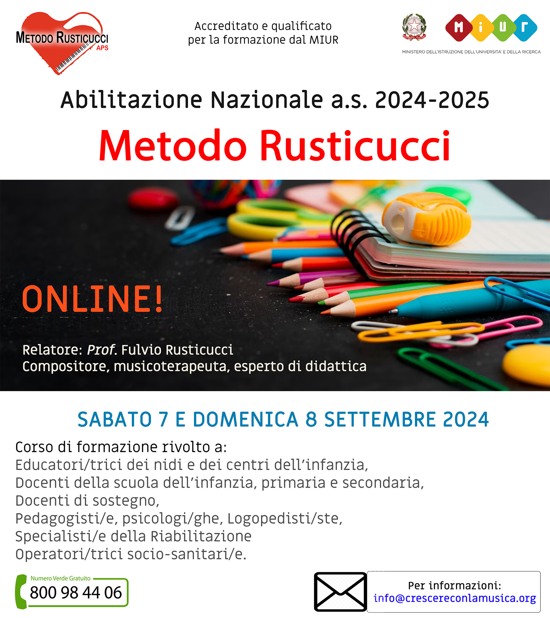 Abilitazione Nazionale Online al Metodo Rusticucci – A.S. 2024-2025